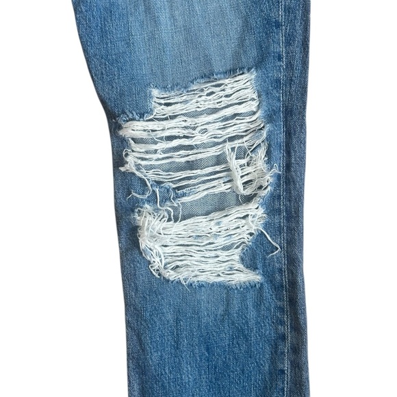 Revolve GRLFRND Karolina High-Rise Skinny in Bay Blues Distressed Denim Size 25 - Picture 4 of 15